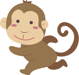Fototapeta premium Lovely running monkey