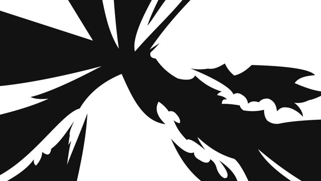  Dynamic explosion effect with sharp radial streaks and smoke-like shapes, ideal for comic action scenes, impact visuals, and dramatic design compositions.