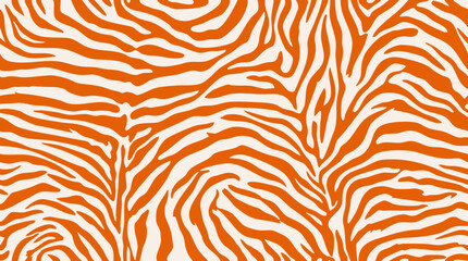 Orange and white zebra stripe pattern seamless repeating texture © Unknown designer