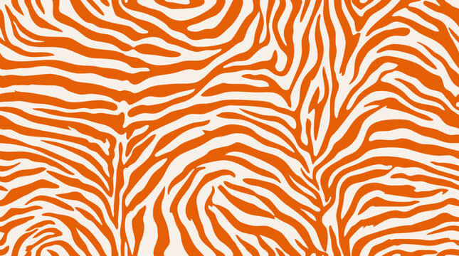 Orange and white zebra stripe pattern seamless repeating texture