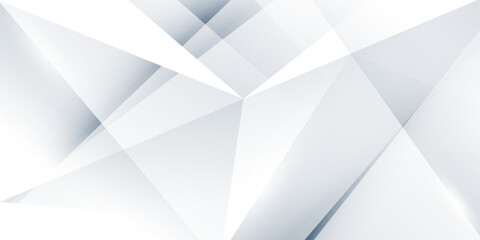 Plakat White abstract geometric background design, modern vector illustration.