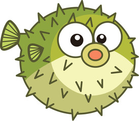 cartoon Puffer fish © JoyImage