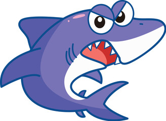 Naklejka premium cartoon shark