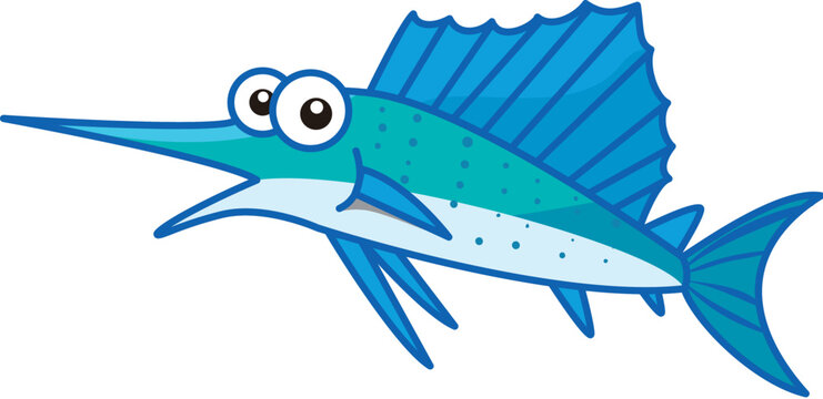 cartoon swordfish