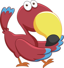 Cartoon red parrot © JoyImage