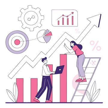 Modern Business Growth Concept Vector