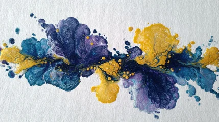 Gordijnen Abstracte kunst Abstract Floral Fusion: An artistic display of vibrant hues and textures, this abstract artwork showcases an explosion of colors and shapes, evoking a sense of creativity and emotion.   © CLOVER BACKGROUND