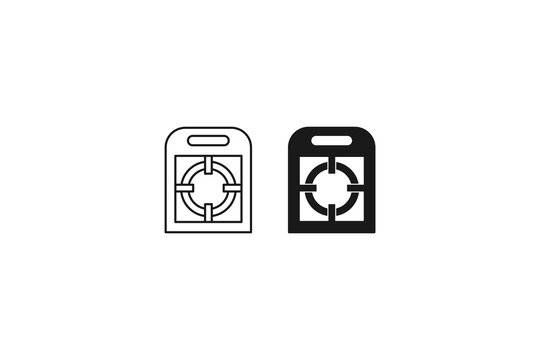 emergency light icon outline and solid