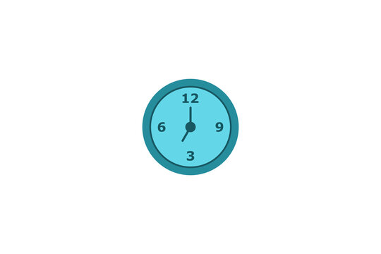 wall clock icon and flat design