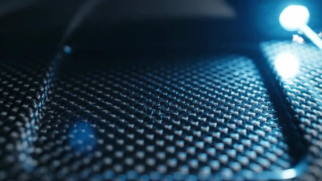 Central bank monetary policy concept showing close up texture and surface with blue light reflection and intricate pattern