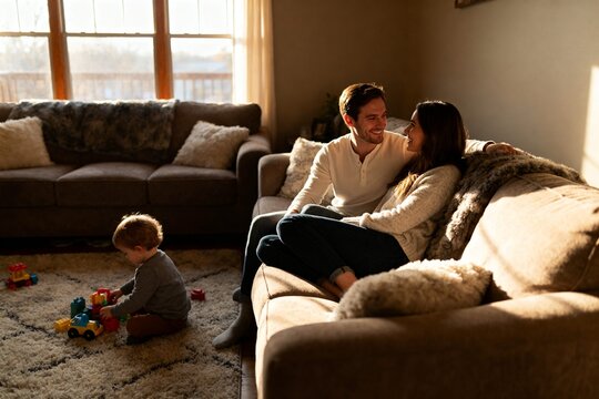 Authentische Szene einer Familie