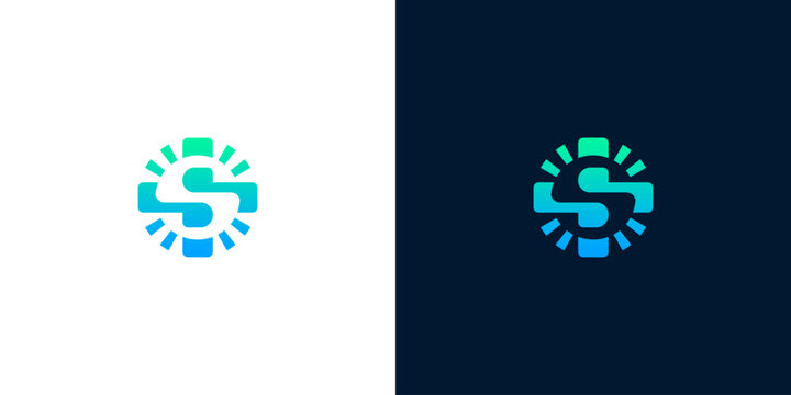 Modern 'S' monogram logo with a sun-like design element, symbolizing growth and innovation
