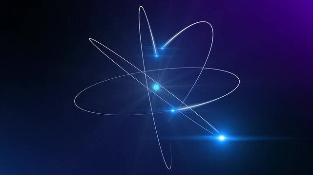 Bright blue light pulses with radiant rays