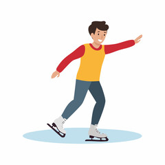 Fototapeta premium Man Ice Skating