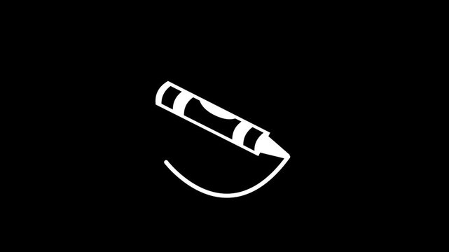 Edit icon animation for design software, digital editing tools, and creative applications. black background