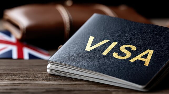 Visa credit card and passport on table, travel payment concept, financial transaction, international travel, banking service.