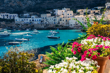 Obraz premium Levanzo Island. Sicily between land and sea. Crystal-clear, pristine waters.