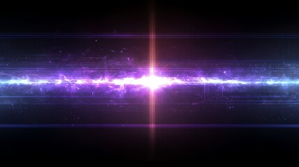 Obraz premium Neon Pulse: Cosmic Energy Streams in Futuristic Digital Art