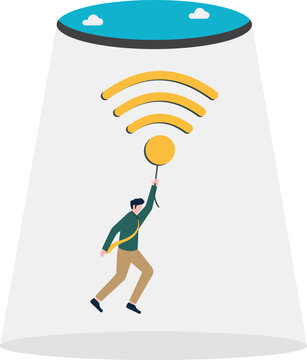 Professional abducted by UFO with wifi signal