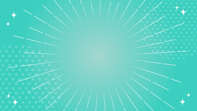 Mint Green Radial Burst Background with Copy Space ミントグリーンの放射線背景コピースペース
