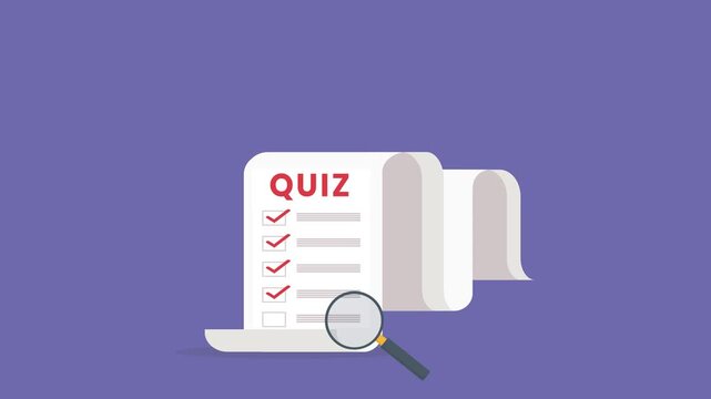 Quiz checklist , online test exam form