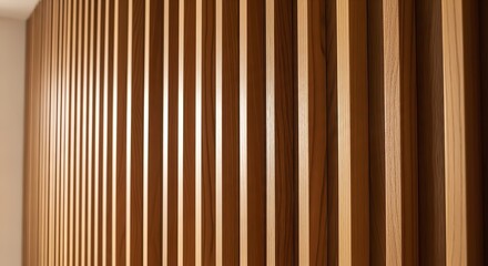 Fototapeta premium close-up of wooden slats on a wall