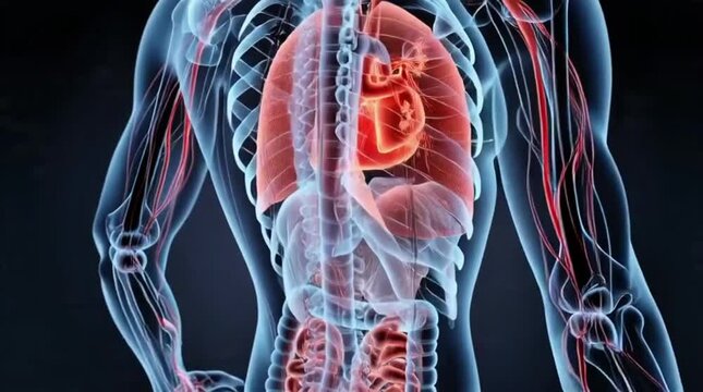 Human body organ anatomy for science learning