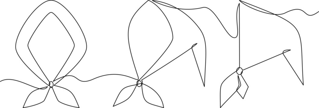 one line art Bandanas vector illustration. line art, one continuous line, simple, hand drawn and sketch style. for icons, symbols, signs or logos. PNG
