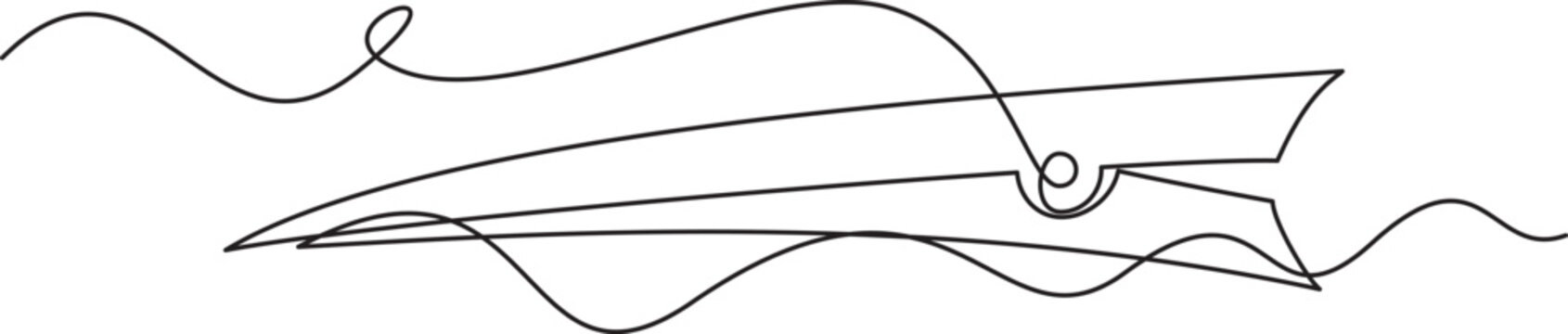 one line art Hair Cut Clip vector illustration. line art, one continuous line, simple, hand drawn and sketch style. for icons, symbols, signs or logos. PNG
