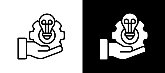Fototapeta premium Smart Solution blackwhite icon