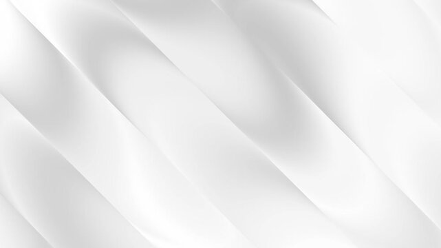 Seamless abstract white background with soft diagonal folds and subtle shadows, clean minimalist wavy texture suitable for design, web banners, presentations, and copy space loop.