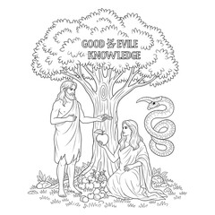 Ancient tale of creation's pivotal moment, depicting humanity's first encounter with forbidden fruit and the pursuit of knowledge, forever changing destiny © Omran