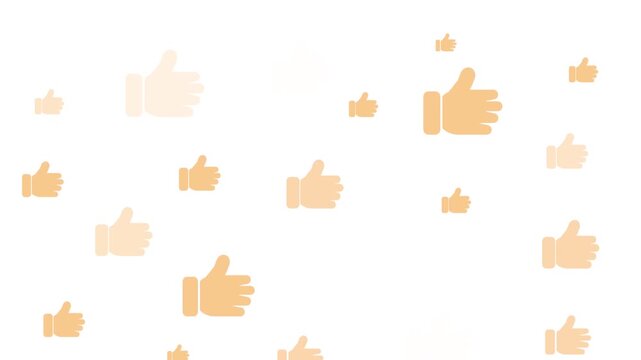 seamless pattern with hand like subscribe