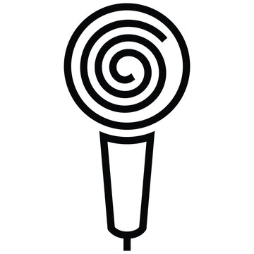 Swirl lollipop icon candy and sweetness symbol hard candy baked goods