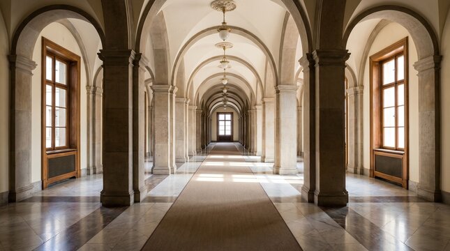 Hallway long corridor symmetry