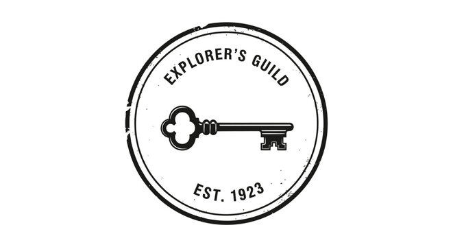 Vintage Explorers Guild key logo symbol.