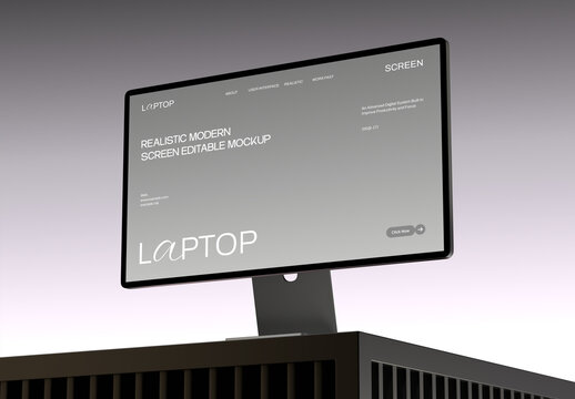 Modern Desktop Laptop Screen Mockup Template