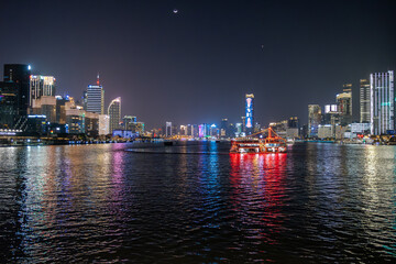 Fototapeta premium shanghai harbor at night