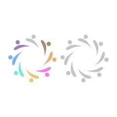 Fototapeta premium PEOPLE COMMUNITY SIGN SYMBOL LOGO VECTOR