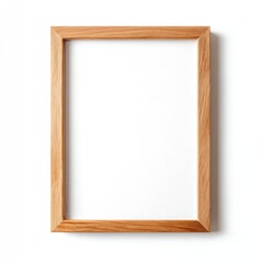 Obraz premium Wooden picture frame isolated on white background