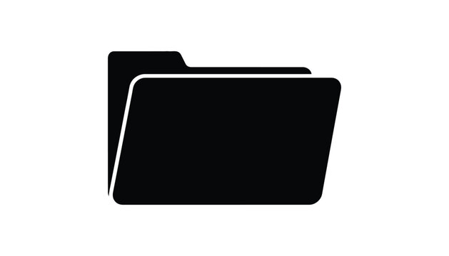 Black folder file organizer symbol
