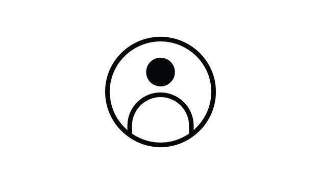 Black silhouette of a person within a circle user profile