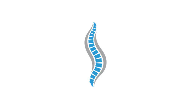 Blue and gray wavy spine vertebrae