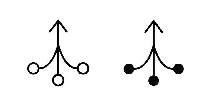 Consolidation icon design pack in white and black color