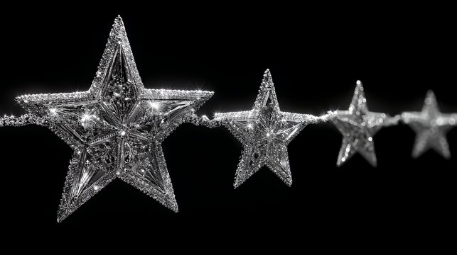 Celestial Sparkle: Diamond-Encrusted Star Ornament Collection