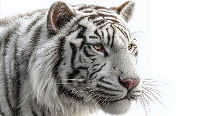 Obraz premium Arctic Majesty: Snow-White Tiger with Golden Eyes Portrait