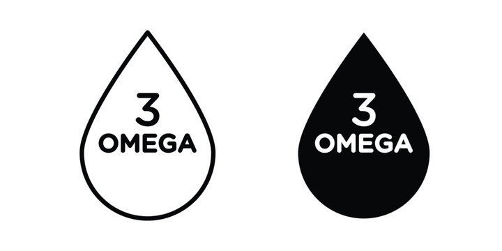 Omega icon design pack in white and black color