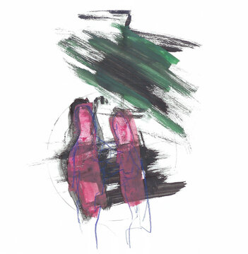 Dessin d'un couple en crise lors d'un moment de trouble.