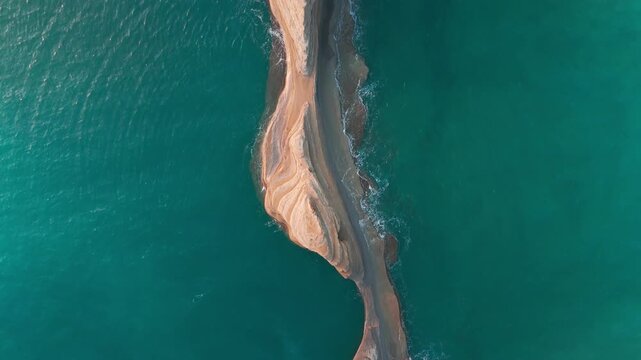 Aerial Top Down View of White Esperii Rock Cliffs and Turquoise Sea in Sidari Corfu Greece