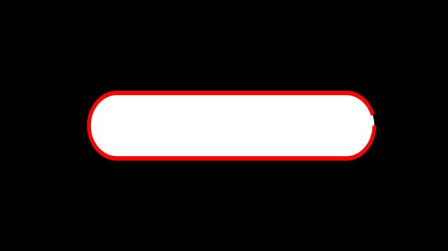Clean rounded rectangle line reveal animation with smooth stroke and modern minimal style, perfect for titles, overlays, UI elements, and video editing projects alpha channel